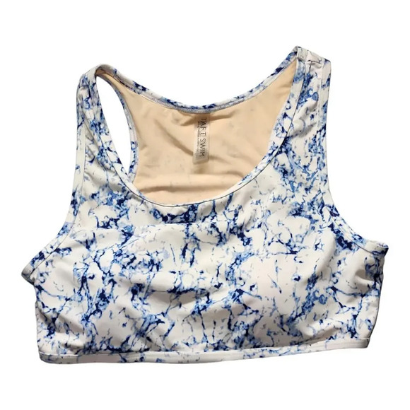 Tart Collection Swim Blue Tie Dye Racerback 2pc Piece Bikini Swimsuit Medium - Picture 5 of 7